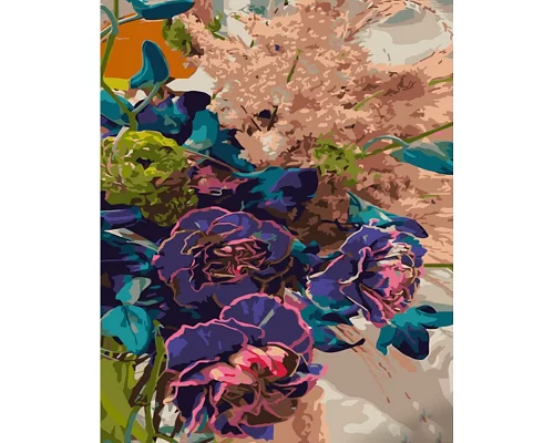 Картина за номерами Strateg Казкові квіти 40х50 см (GS1301)
