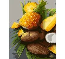 Картина за номерами Strateg   Ананас та кокос   40х50 см (GS1294)