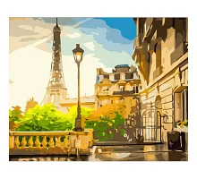 Картина за номерами Strateg Ранок в Парижі 40х50 см (GS792)