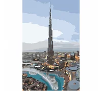 Картина за номерами Strateg Сучасні Дубаї 50х25 см (WW014)