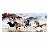 Картина за номерами Strateg   Буйні коні 50х25 см (WW032)