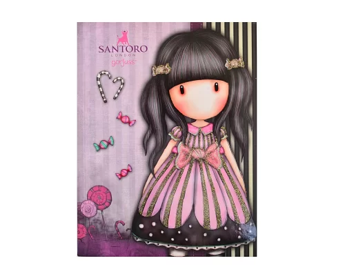 Блокнот А5/64 КЛ. инт Уф-выб + глиттер Santoro Candy YES код: 151548