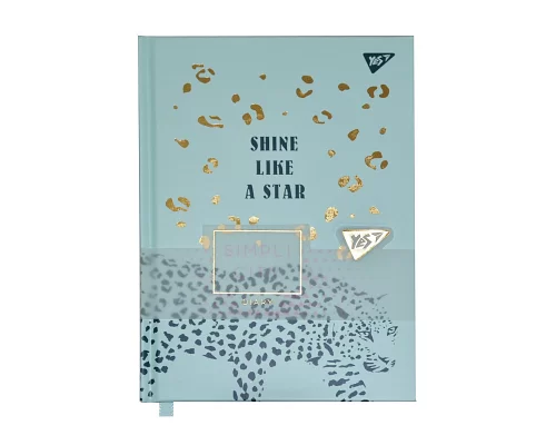Блокнот-мотиватор YES Shine like a star серии Simpli City 130 х 185 мм 80 л. бирюз. 151591