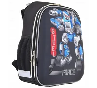 Рюкзак школьный ортопедический каркасный 1 Вересня H-12 Steel Force код: 555950