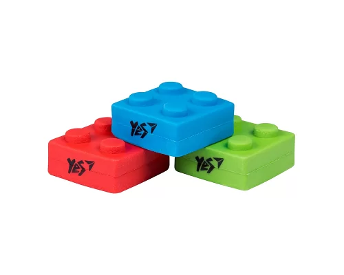 Ластик фігурний YES Blocks 3 кол./уп. (560527)