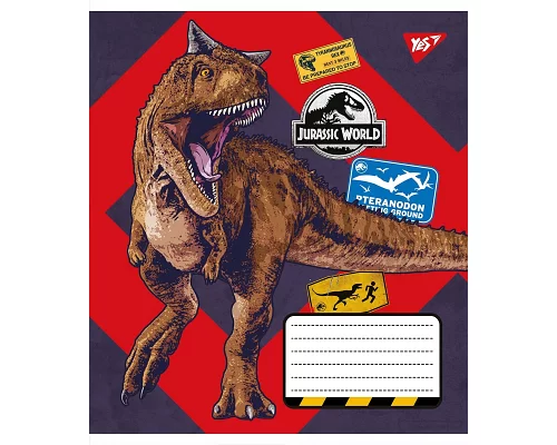 Тетрадь школьная А5/12 косая линия YES Jurassic world  набор 25 шт. (766307)