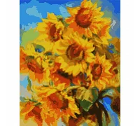 Алмазна мозаїка Яскраві соняшники, 40*50см на підрамнику SANTI (954524)