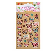 Набір декоративних стікерів на крафтового папері Метелики. 2 шт. в уп. 100*150 мм. код: 741310