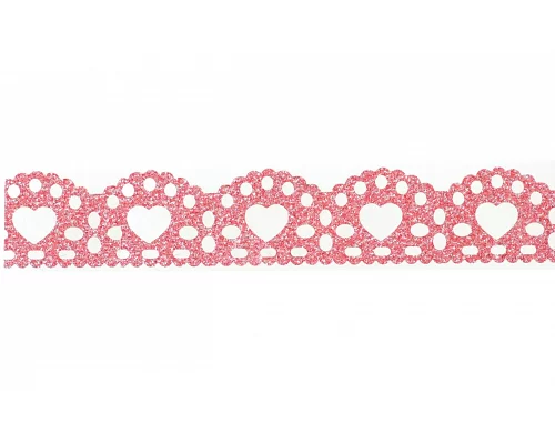 Лента фигурная самоклеящаяся блестящая Нежность розовая 1.5 м код: 742254