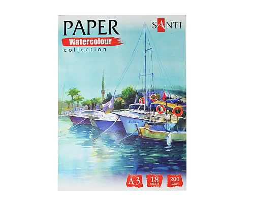 Набор аквар. бумаги Santi Travelling А3 Paper Watercolor Collection 18 л. 200г/м2 742615