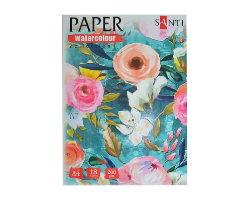 Набор аквар бумаги Santi Floristics А4 Paper Watercolor Collection 18 л. 200г/м2 742618
