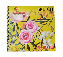 Альбом для акварелі Santi Floristics 210*210 мм Paper Watercolour Collection 10 л. 742623