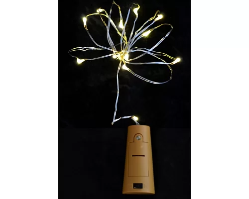 Електрогірлянда Yes Fun LED Согк light for bottle 15 ламп молочно-біла 160 м 801136