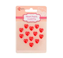 Набор жемчужин Santi самоклеющихся сердечки красные 13 шт код: 952661
