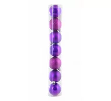 Куля Yes Fun d-4см 7 шт./уп. фіолетовий: перламутровий - 3 матовий - 2 гліттер - 2 973176