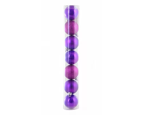 Куля Yes Fun d-4см 7 шт./уп. фіолетовий: перламутровий - 3 матовий - 2 гліттер - 2 973176