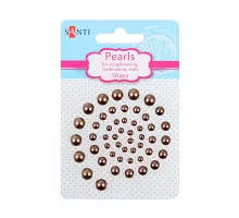 Набір перлин SANTI самоклеючих шоколадних 50 шт код: 740135