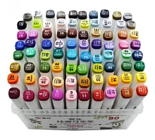Набір скетч-маркерів 80 шт. для малювання двосторонніх Aihao sketchmarker код: PM508-80