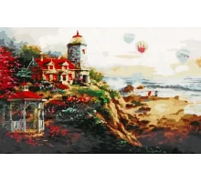 Картина за номерами Будиночок біля моря» 40*50см в коробці Dreamtoys код: DT-466