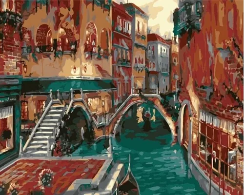 Картина за номерами Каналами Венеції» 40*50см в коробці Dreamtoys код: DT-491