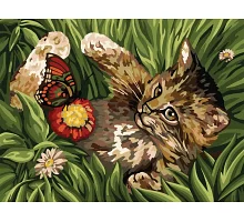 Картина по номерам №3 «Котенок в траве» 30*40см в коробке (KpN-03-03)