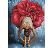 Картина по номерам Цветочная балерина в термопакете 40*50см (GX22465)