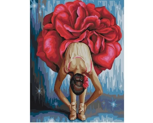 Картина по номерам Цветочная балерина в термопакете 40*50см (GX22465)