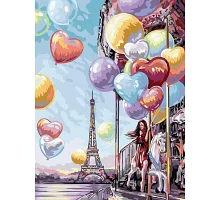 Картина по номерам №7 Девушка с воздушными шарами 30*40см в кор. 42*32*35см (KpN-03-07)