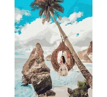 Картина по номерам Девушка на райских островах в термопакете 40*50см (GX37603)