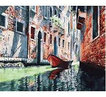 Картина по номерам Гондола на канале Венеции в термопакете 40*50см (GX31590)