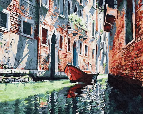 Картина за номерами Гондола на каналі Венеції в Термопакет 40 * 50см (GX31590)