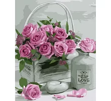 Картина за номерами Ніжні троянди 40 * 50 см SANTI (953959)