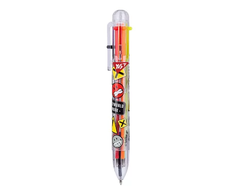 Ручка кулькова YES Smiley 10 мм 6 кольорів (412043)