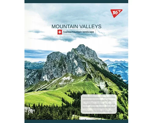 Тетрадь школьная А5 48 клетка YES Mountain Valleys набор 10 шт. (765026)