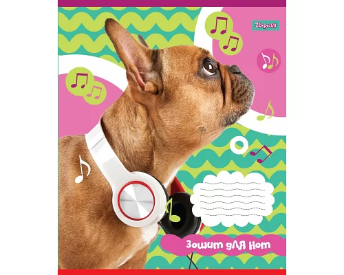 Нотний Зошит шкільна А5 12 1B Pets In Headphone набір 25 шт. (764881)