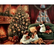 Алмазна мозаїка флуоресцентна Різдво 30 * 40см без рамки, в кор. 42 * 6,5 * 4см (AG0019)