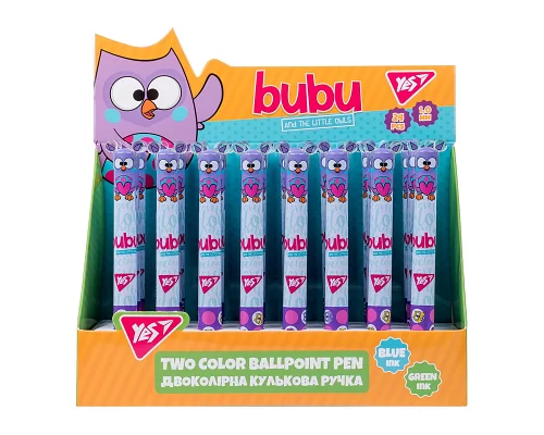 Ручка шариковая YES Bubu 10 мм 2 цвета (412050)
