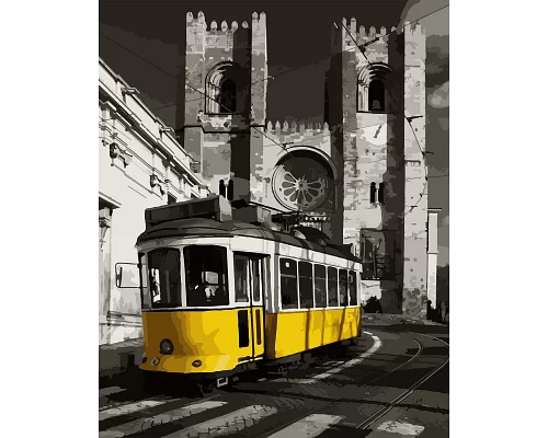 Набор картина по номерам Желтый трамвай 40*50 см. SANTI (953999)