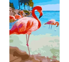 Набор картина по номерам Розовый фламинго 40*50 см. SANTI (954005)