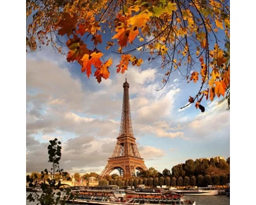 Алмазная мозаика Осень в Париже 30*40см без рамки 40*8*5см (H8014)