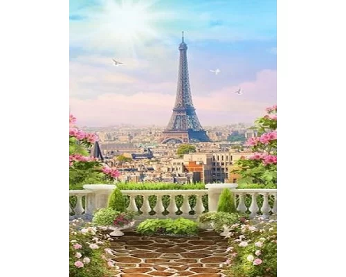 Алмазна мозаїка Прекрасний вид Парижа 30*40 см без рамки 40 * 8 * 5 см (C526)