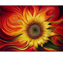 Алмазная мозаика Солнечный цветок 30*40см без рамки 40*8*5см (H8369)