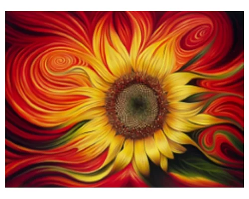 Алмазная мозаика Солнечный цветок 30*40см без рамки 40*8*5см (H8369)