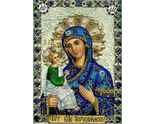 Алмазная мозаика икона Богородица Иерусалимская 30*40см с рамкой 41*31*25 см (H8649)