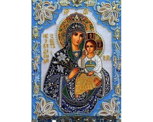 Алмазна мозаїка Богородиця з немовлям 30*40 см з рамкою 41 *31*25 см (H8093)