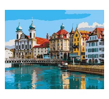 Картина по номерам в коробке Удивительная Швейцария 40*50 см. Santi (953931)