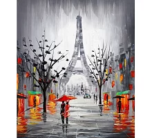 Алмазна мозаїка Дощовий Париж 40 * 50 см Santi (954174)