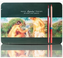 Набір акварельних олівців Marco Renoir Fine Art AQUA 48 шт. в металевому пеналі (FineArtAQUA-48TN)