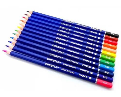 Набір кольорових олівців Marco Chrome 72 шт. у металевому пеналі  (8010-72TN)
