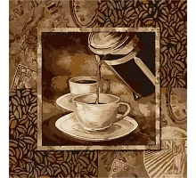 Картина по номерам Чашечка кофе 40*40см с лаком ТМ ArtStory Украина (AS1091)